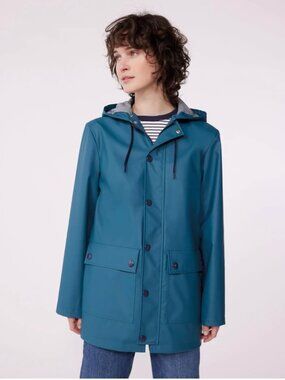 PETIT BATEAU  Women hooded rain jacket  I  Size S